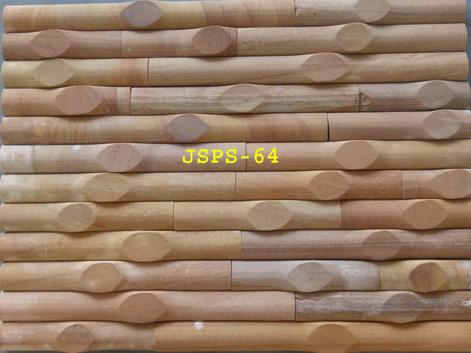Natural Stone Wall Cladding In 3D Bamboo Design